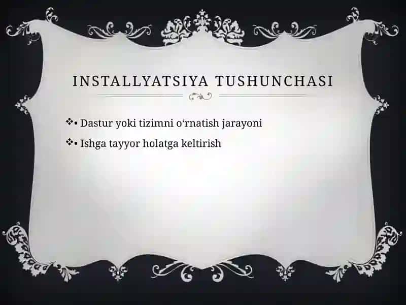 Installyatsiya va hujjatlashtirish 3