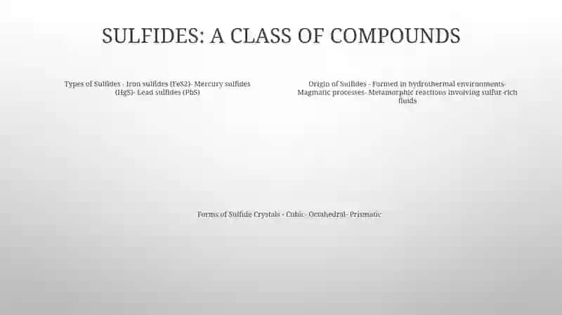 A Class Of Sulfides 3