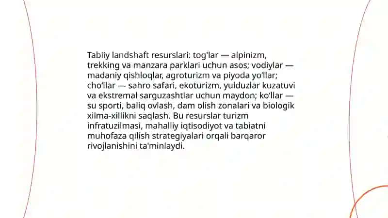 Turizm sohasining resurslari 3