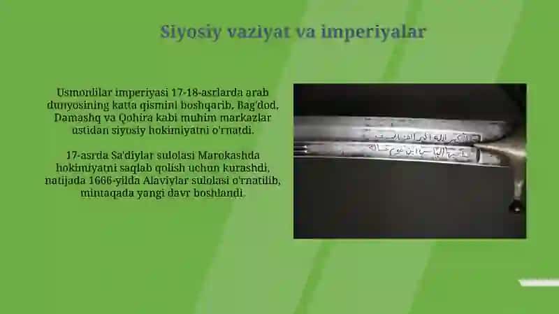 17-18 asrlarda Arab mamlakatlari 3