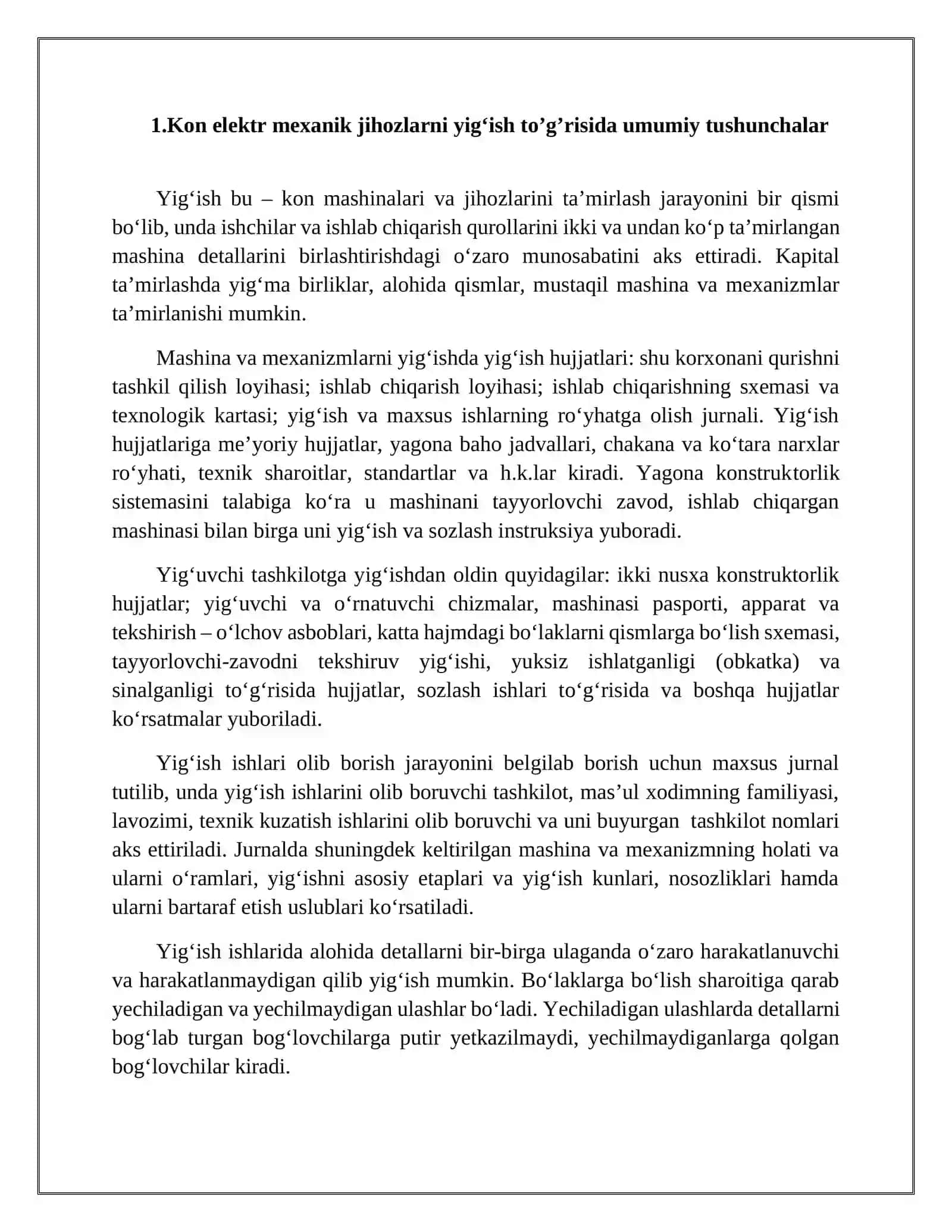 Kon elektro mexanik jihozlarni yig'ish 3