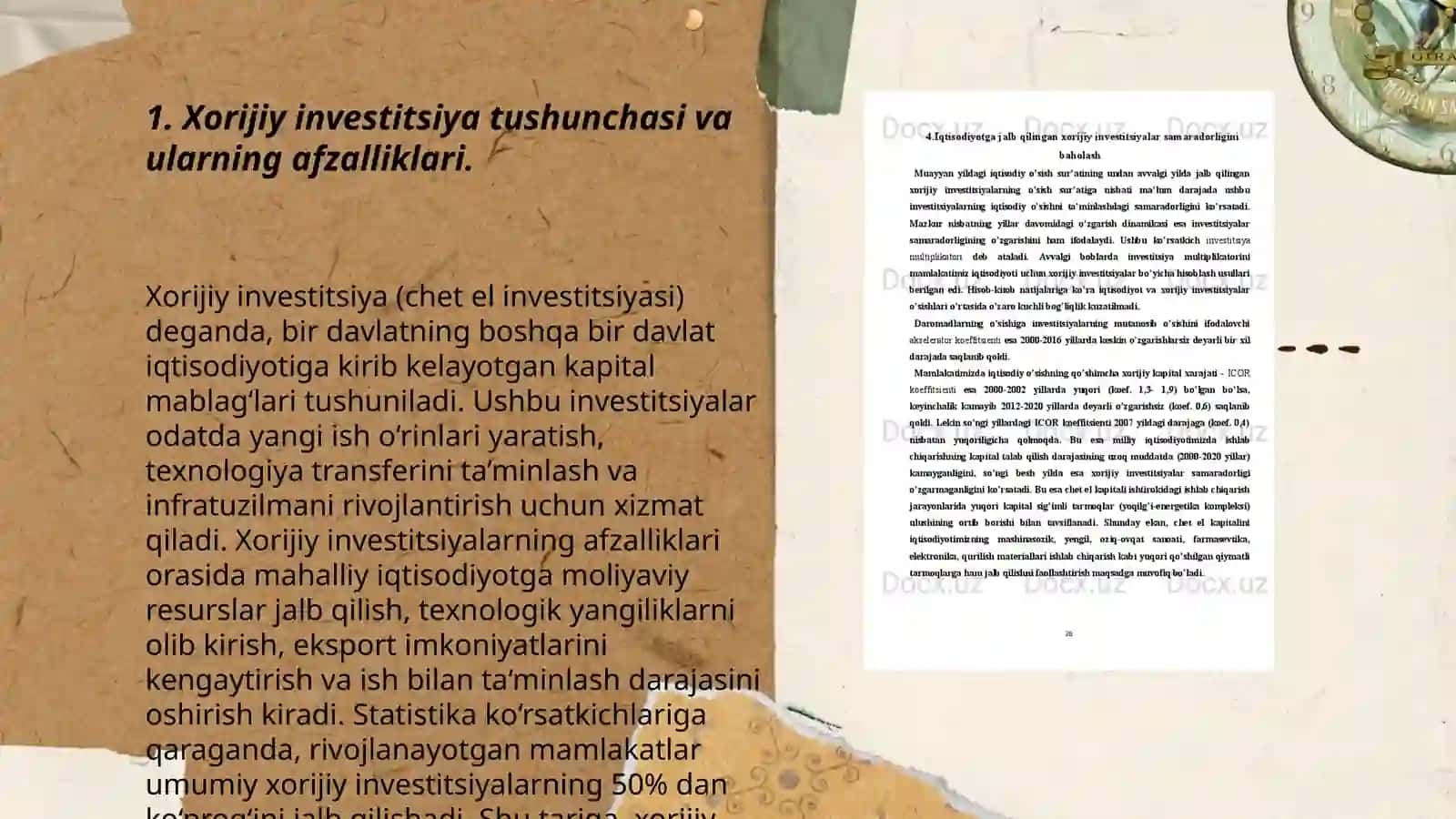 Xorijiy investitsiya ishtirokidagi qo'shma korxonalar faoliyati samaradorligini ta'minlash 3