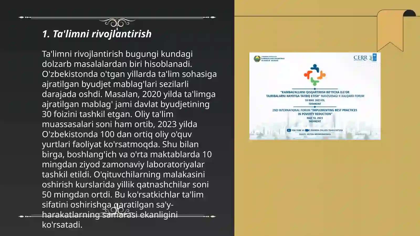 Kambagʻallikni qisqartirish 3