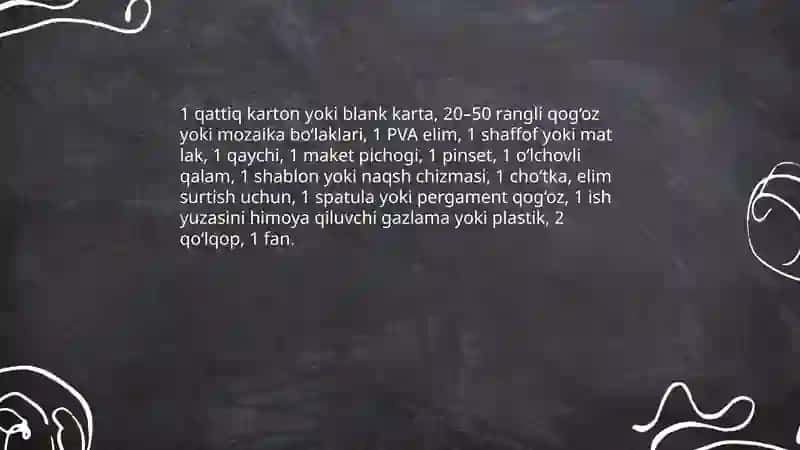 Mozayka usulida tabriknoma yasash 3
