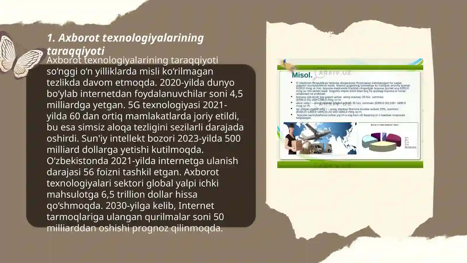 Axborotlashgan jamiyat va uning istiqbollari 3