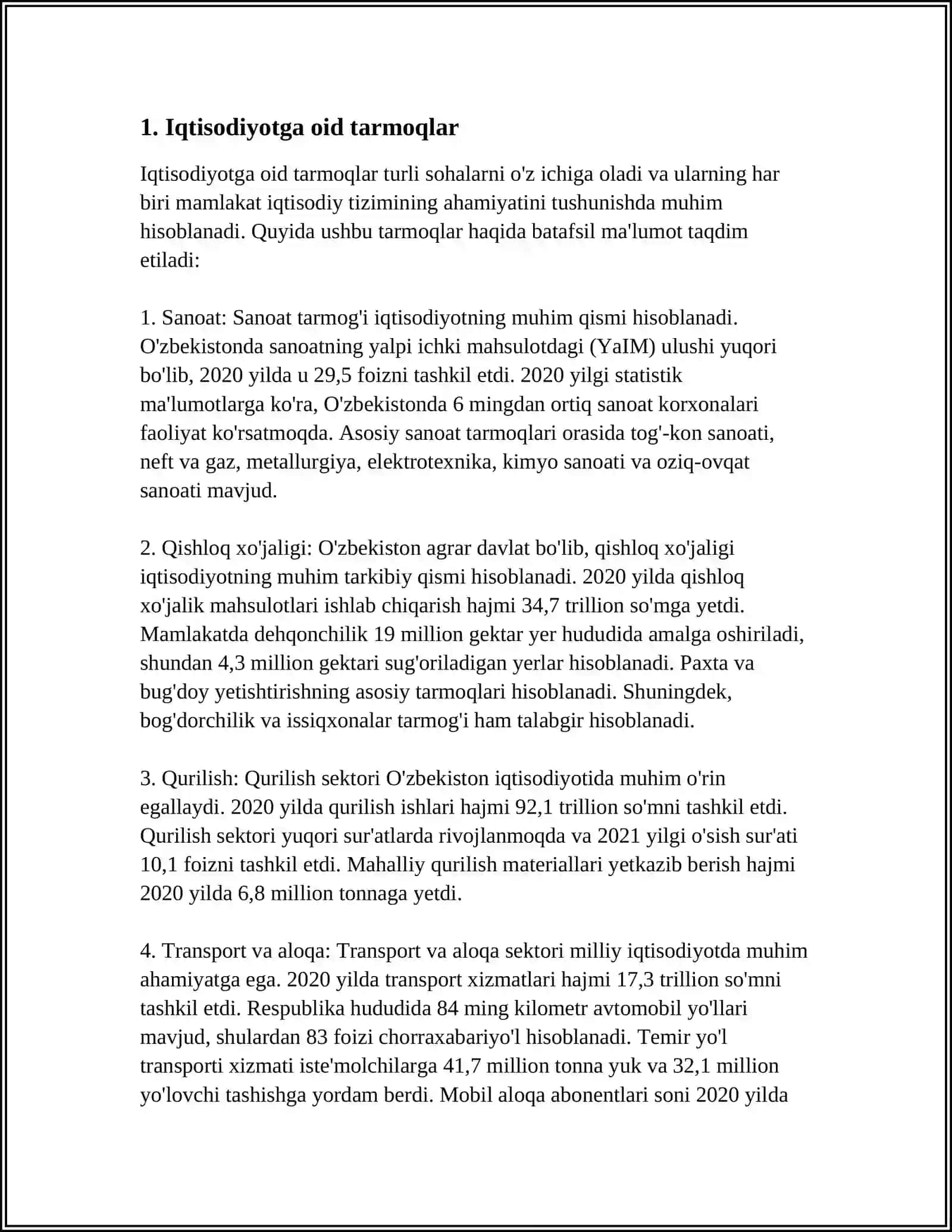 IQTISODIY TARMOQLAR 3