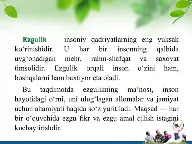 Ezgulikni ulug'lagan inson - jamiyat faxri 3