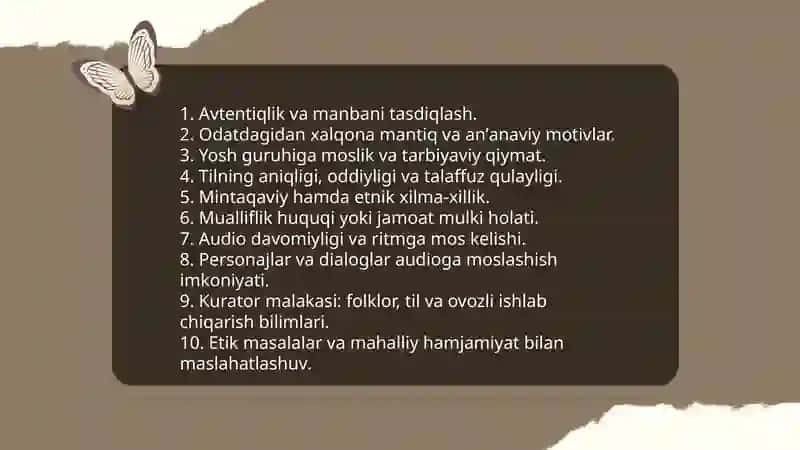 O'zbek xalq ertaklarining audio variantini yaratish 3