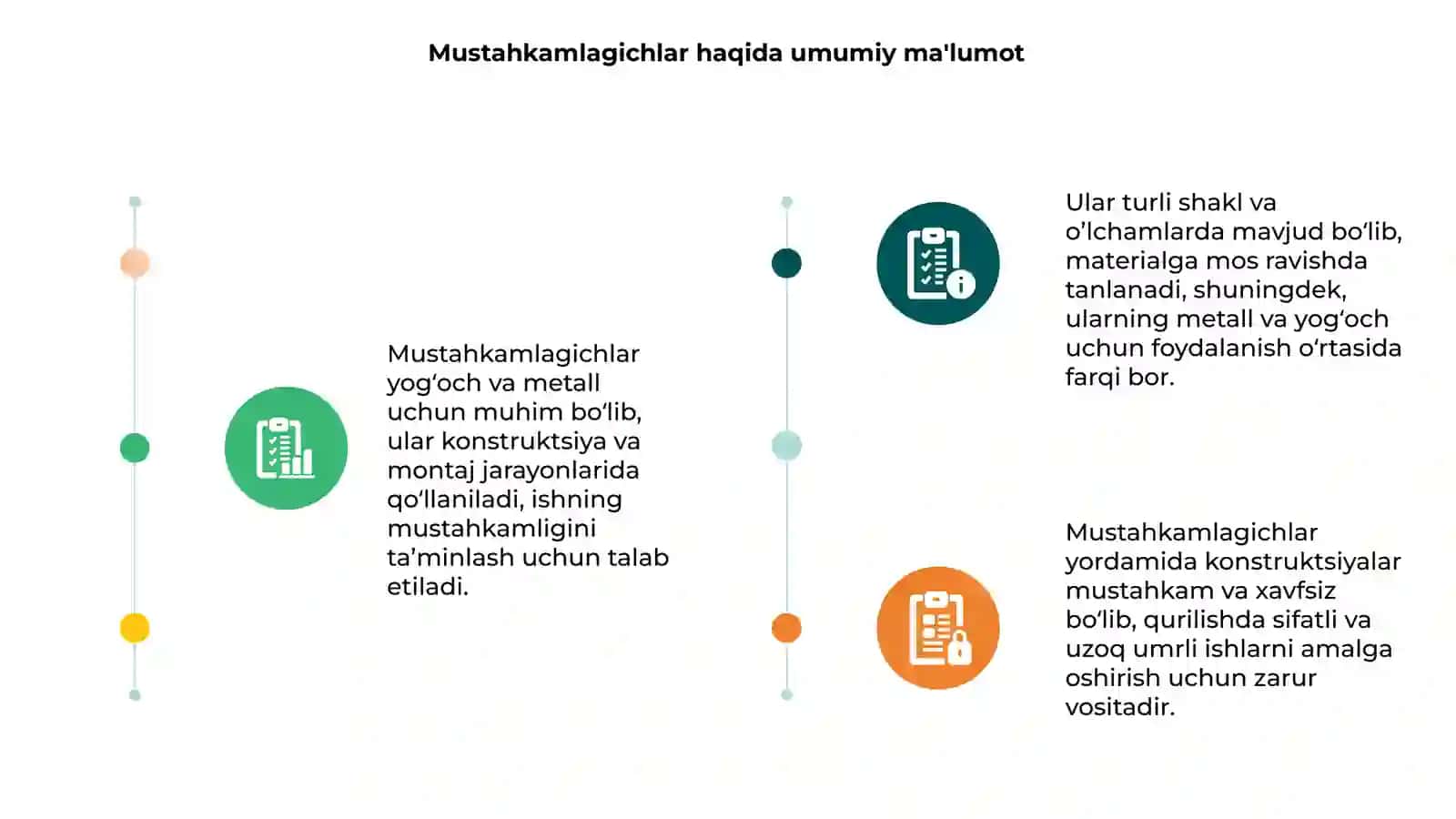 Mustahkamlagichlar. Yogʻoch va metall uchun 3