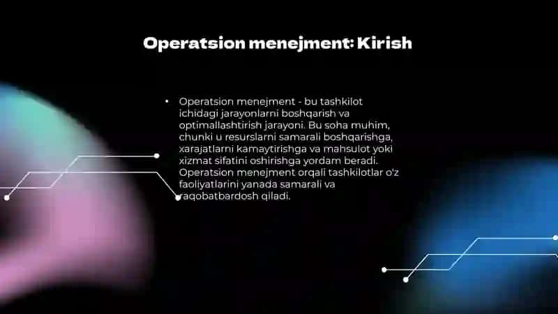 Operatsion menejmentning mohiyati 3