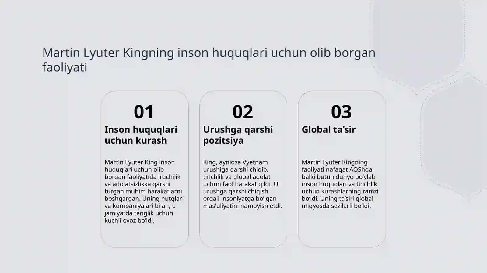 Martin Lyuter King gʻoyalari va uning notiqlikda tutgan oʻrni 3