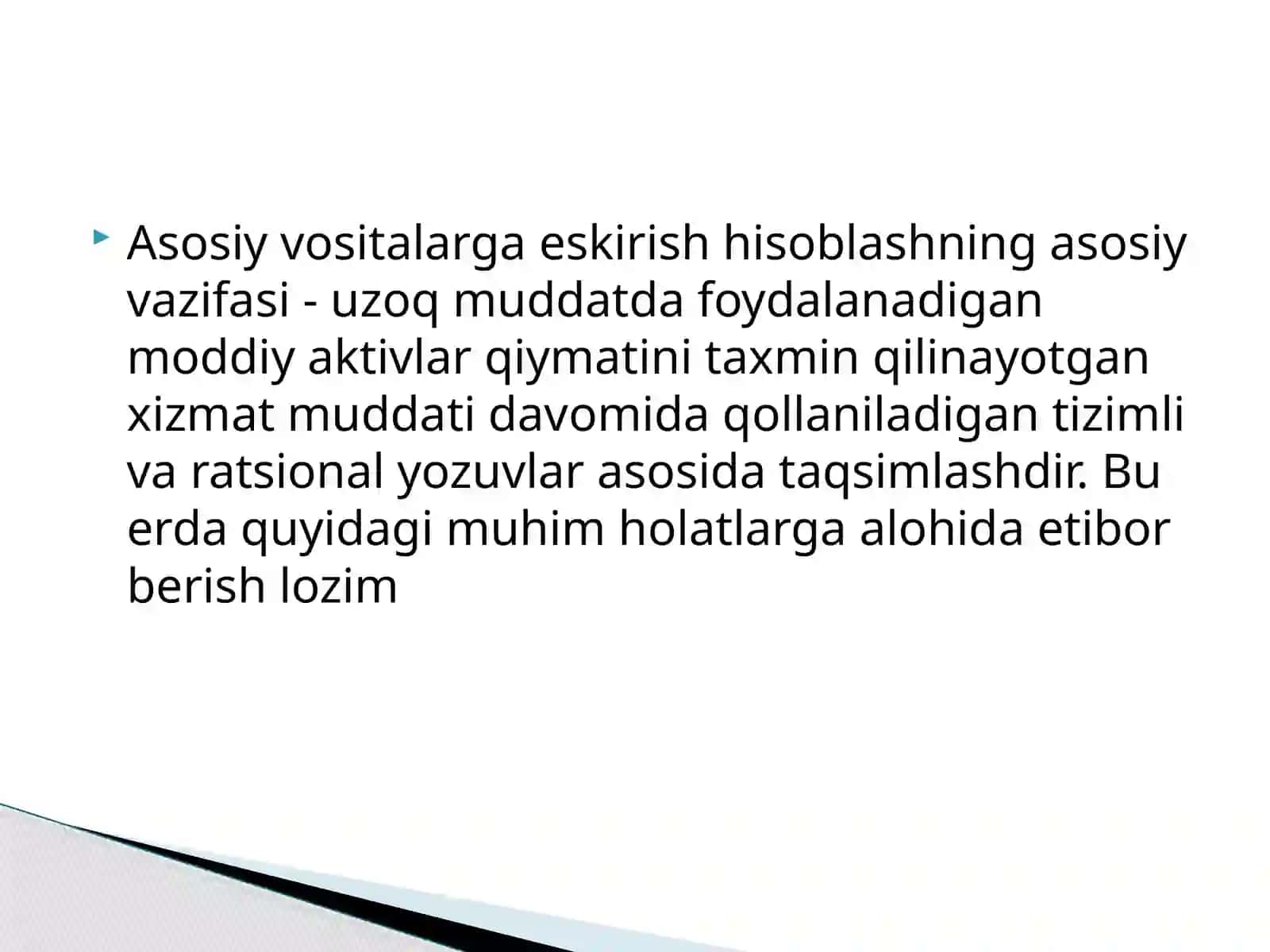Asosiy vositalarga amortizatsiya hisoblash tartibi 3
