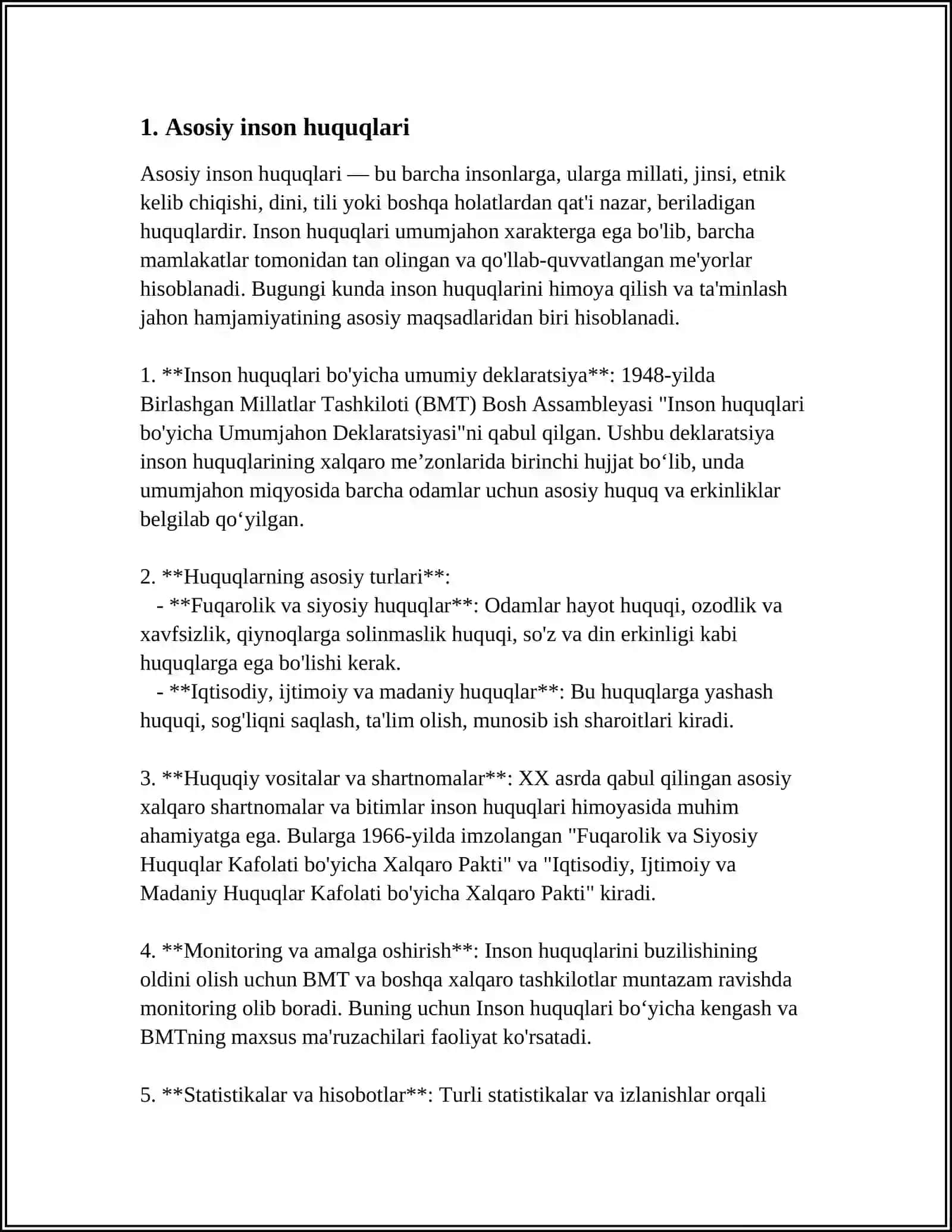 REFERAT Mavzu: SIYOSIY HUQUQLAR 3