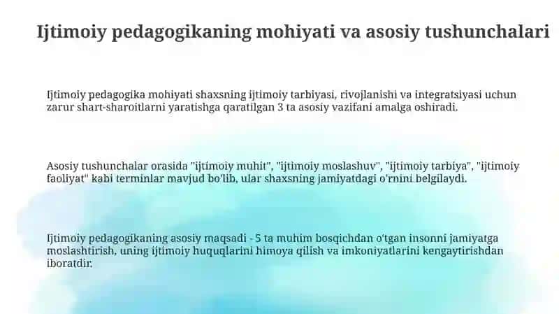 Ijtimoiy pedagogika asoslari 3