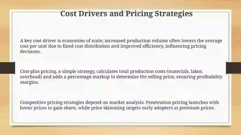 Cost Drivers and Pricing Strategies 3