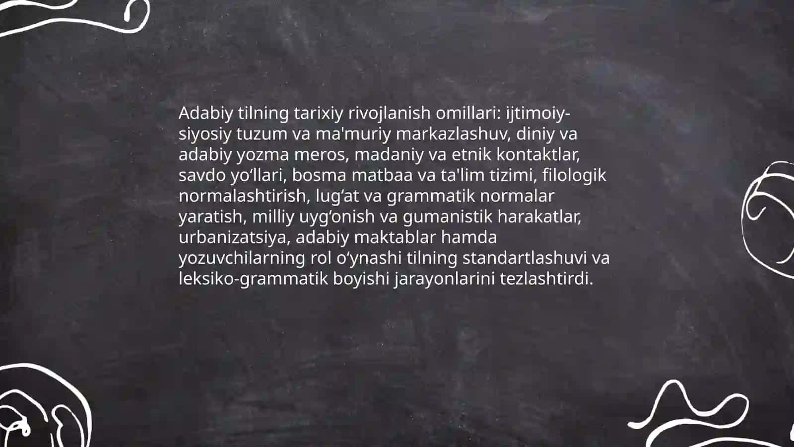 Adabiy tilni rivojlantiruvchi omillar.Til va nutq 3