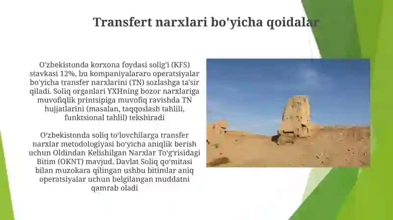 Transfert narxlari bo'yicha qoidalar 3