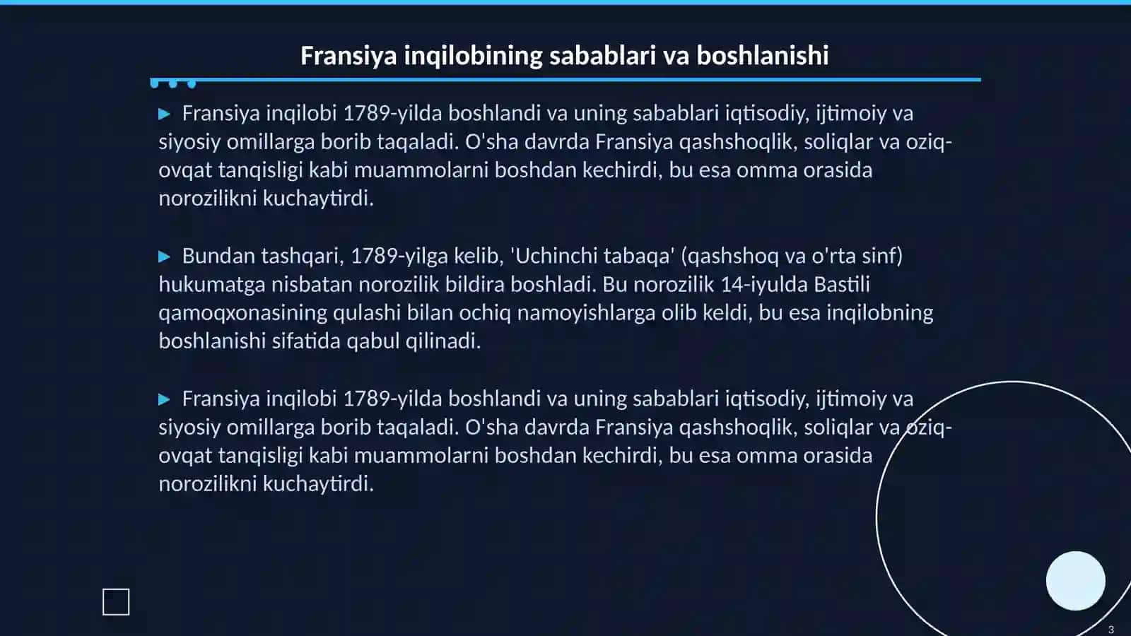 Fransiya inqilob va imperiyalar davri 3