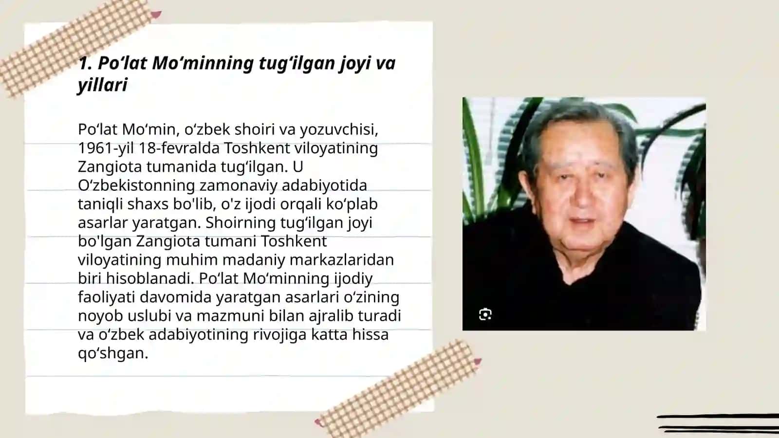 Poʻlat Moʻminning hayoti va ijodi 3