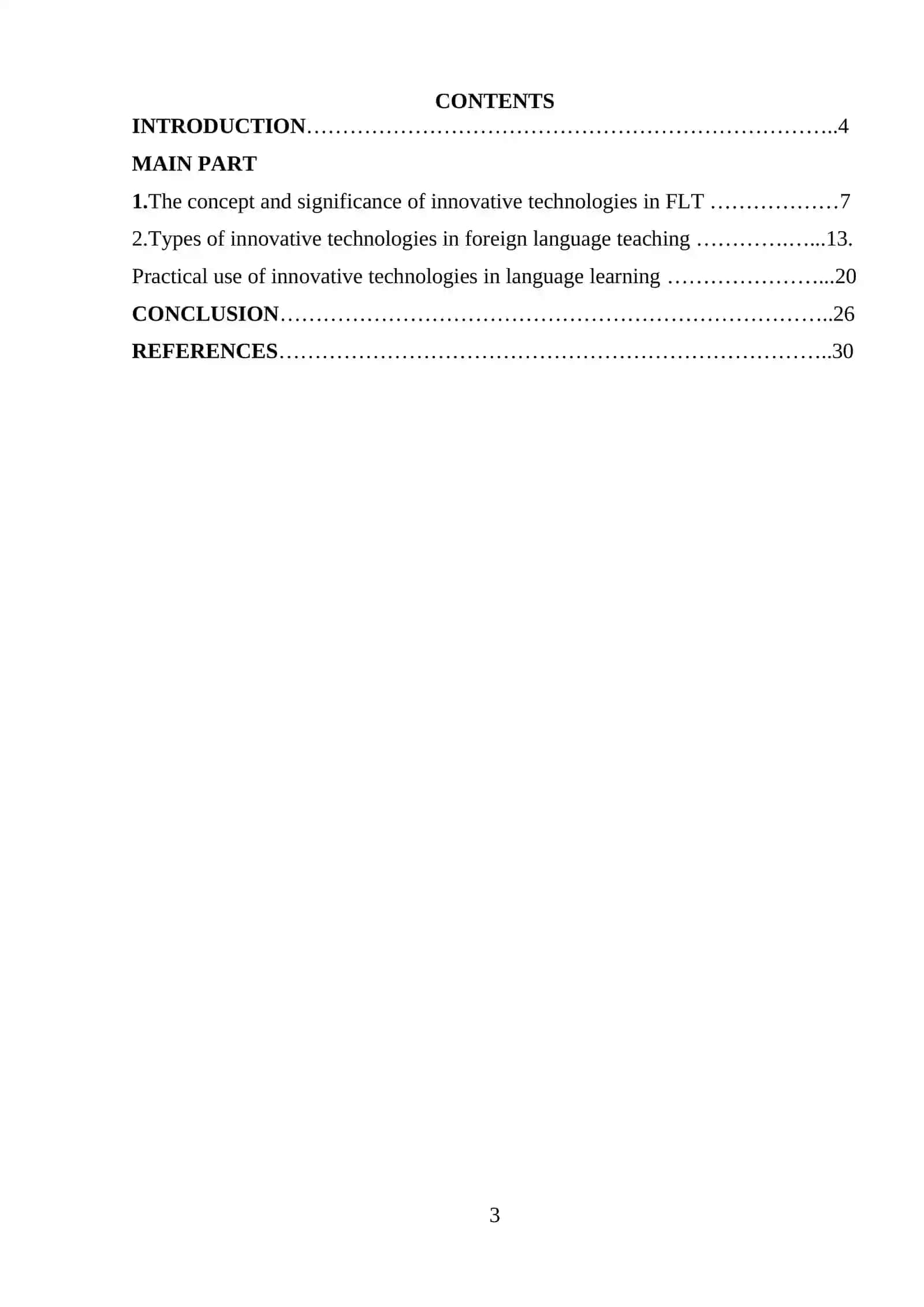 The significance and types of innovative technologies in FLT 3