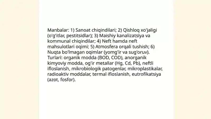 Gidrosferaning ekologik muammolari 3