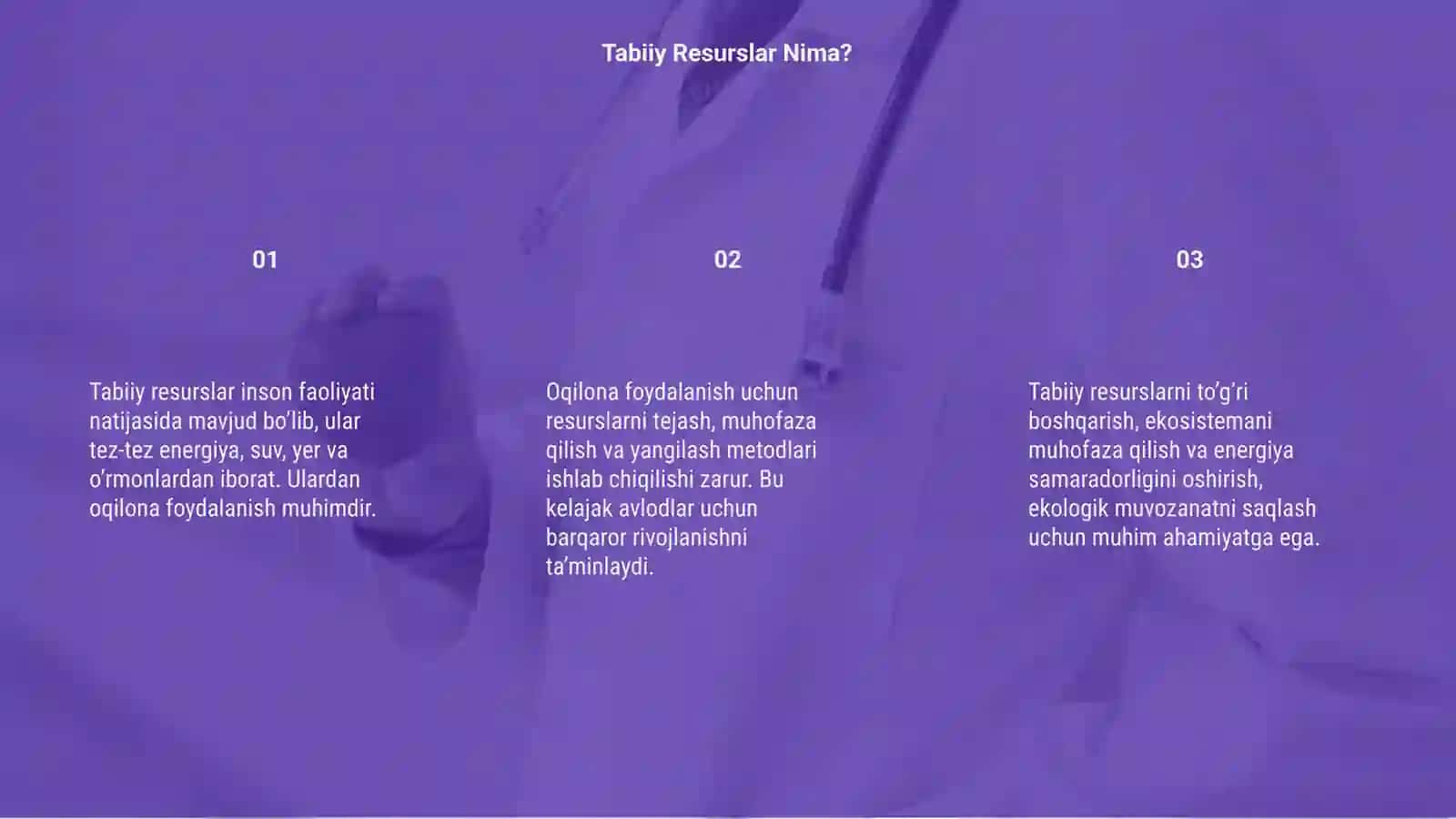 Tabiiy Resurslar va ulardan Oqilona foydalanish 3