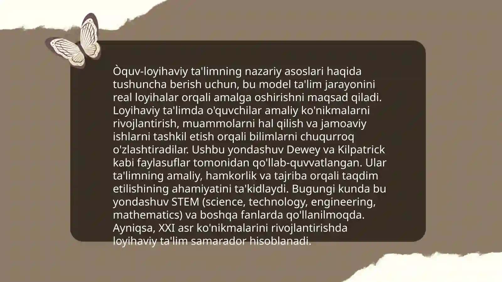 Òquv- loyihaviy ta'limning asosiy tamoyillari 3