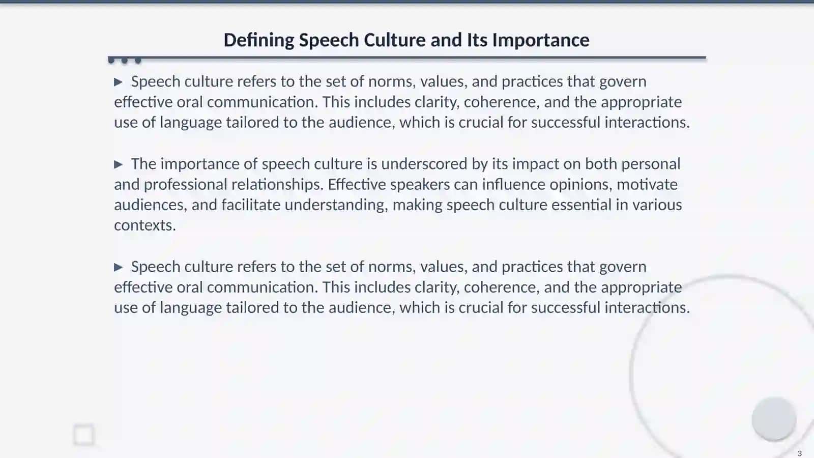 Speech Culture and Communicative Competence of a Speaker 3