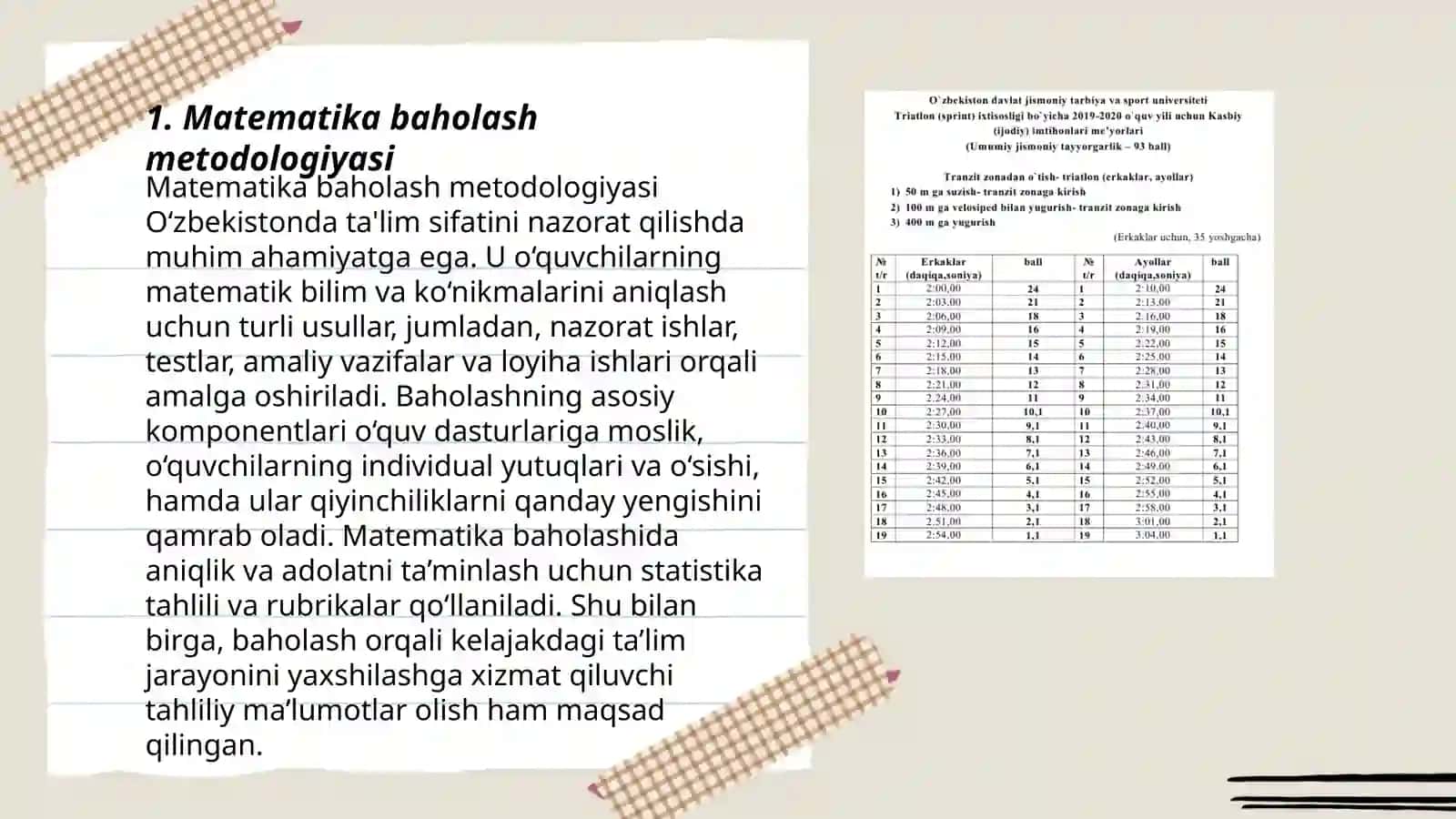Matematika baholash metodologiyasi 3