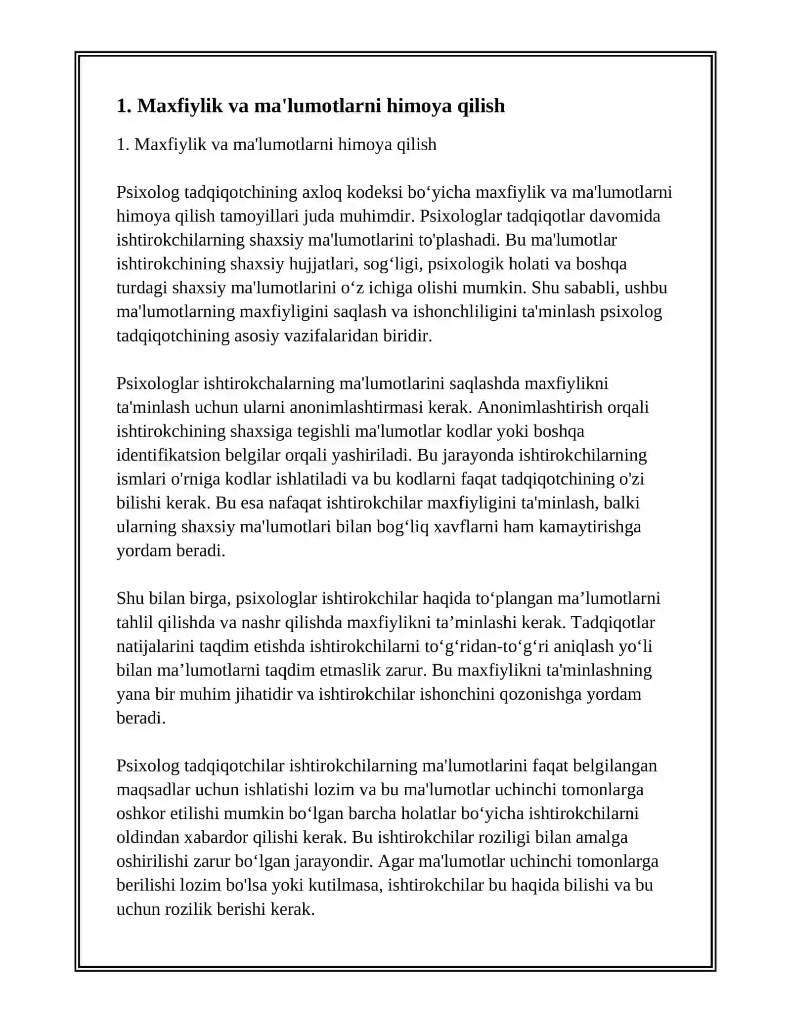 PSIXOLOG TADQIQOTCHINING AXLOQ KODEKSI 3