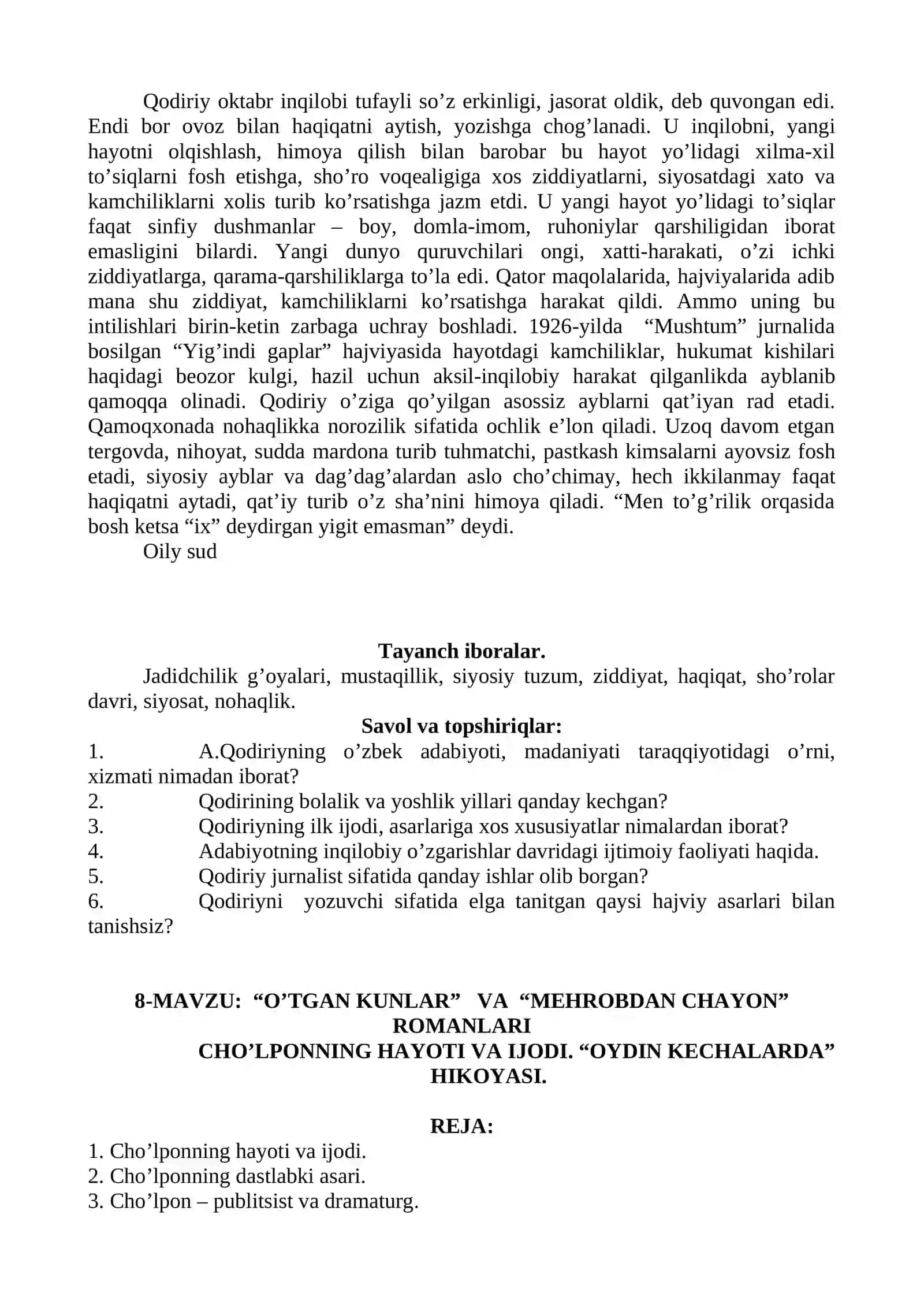 Abdulla Qodiriyning Hayoti va Ijodi 3