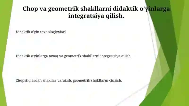 Didaktik o'yinlar texnologiyasi 3