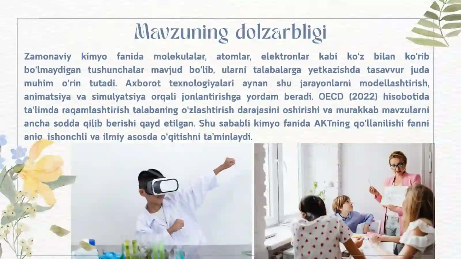 Kimyo o'qitishda AKTdan foydalanish metodikasi 3