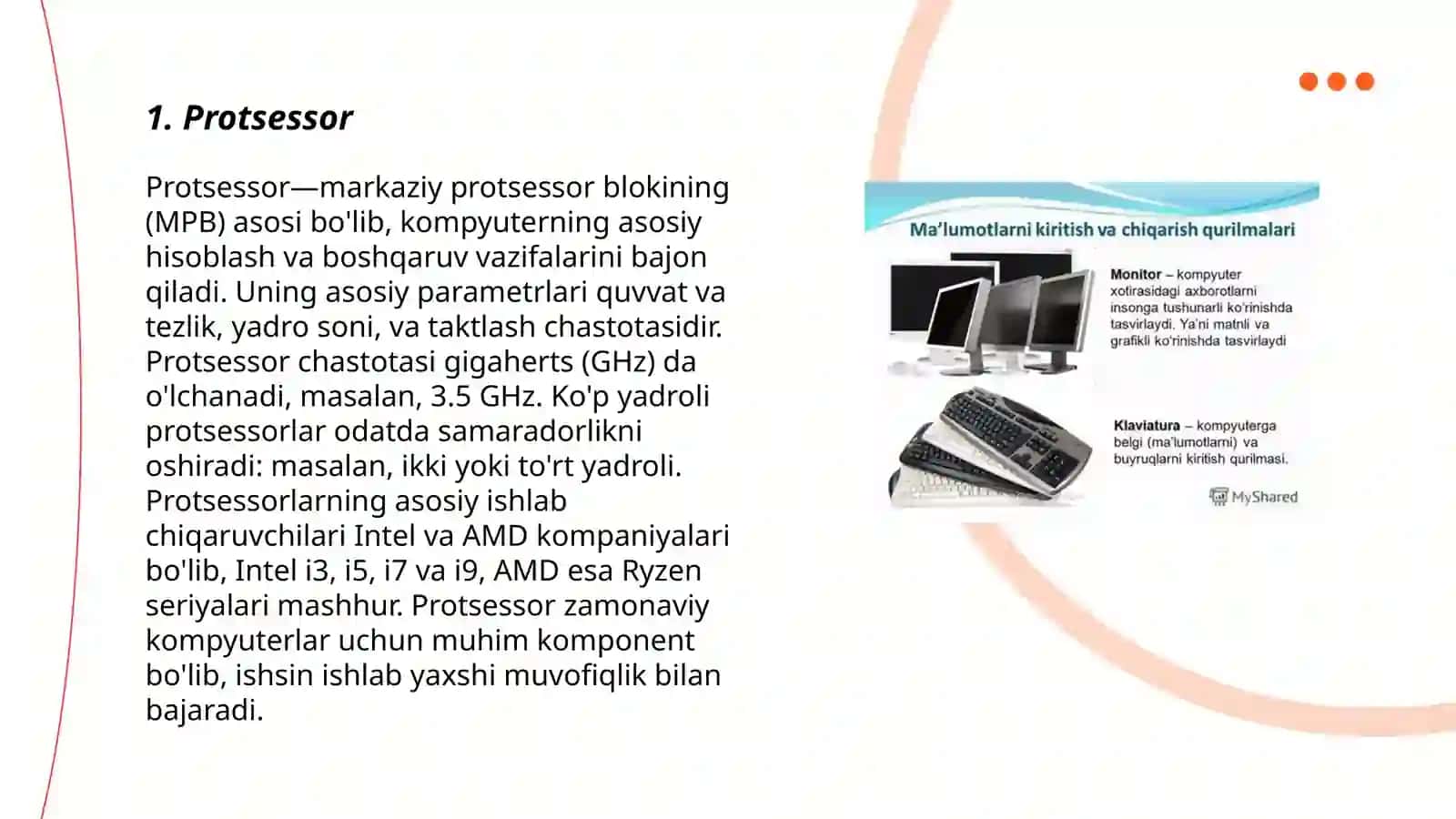 Kompyuterning asosiy qurilmalari haqida MA’LUMOT 3