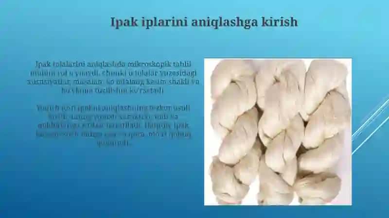 Ipak iplarini aniqlash va sinov usullari 3