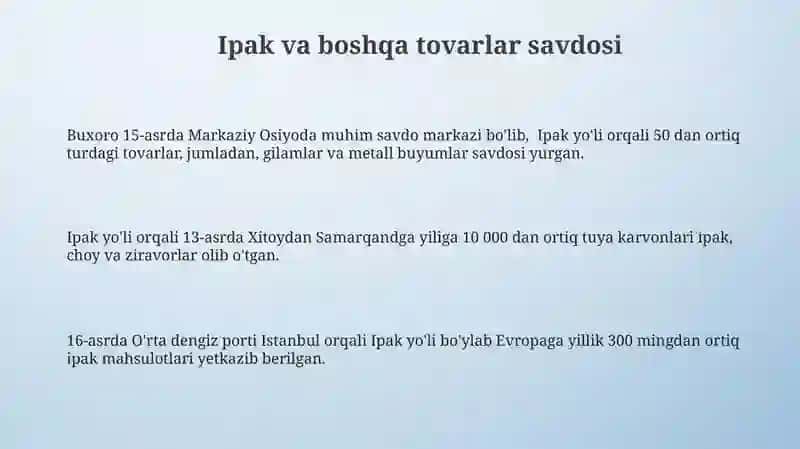 Buyuk ipak yoʼli muloqot va hamkorlik yoʼli 3
