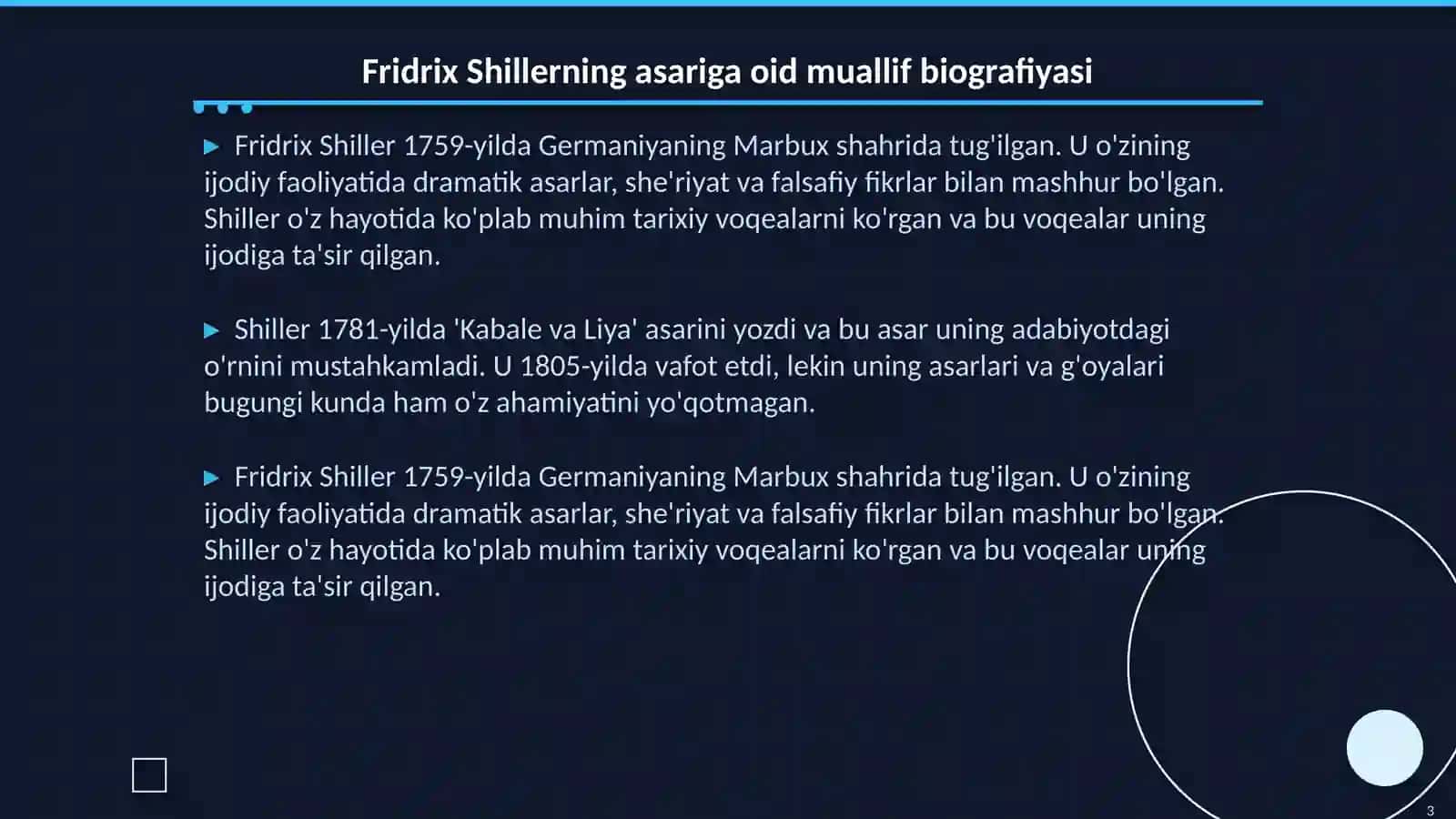 Fridrix Shillerning Makr va muhabbat asari 3