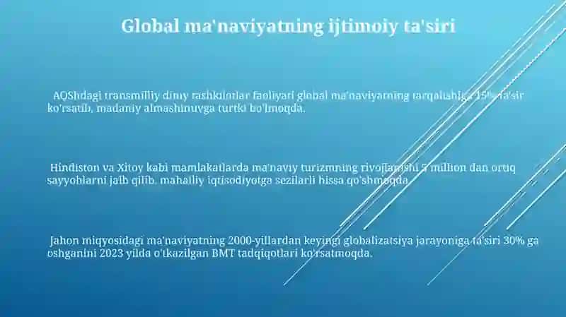 Global ma'naviyat - globallashuvning g'oyaviy asosi 3