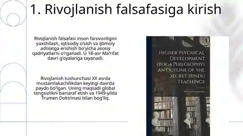 Rivojlanish falsafasi 3