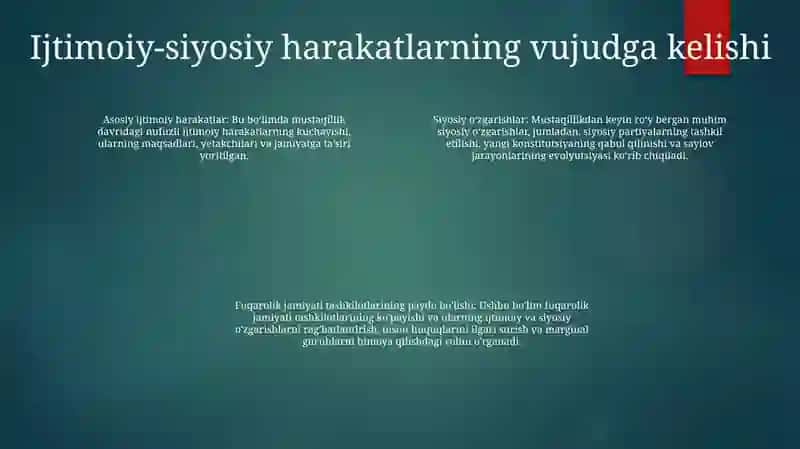 O'zbekistondagi Ijtimoiy Siyosiy Jarayonlar 3