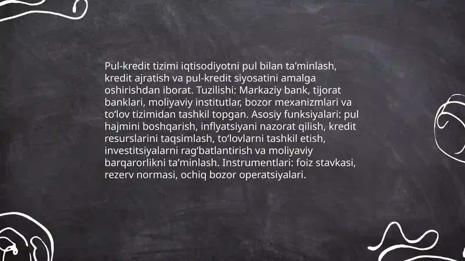 Pul-kredit tizimi. Banklar va ularning bozor iqtisodiyotidagi roli 3