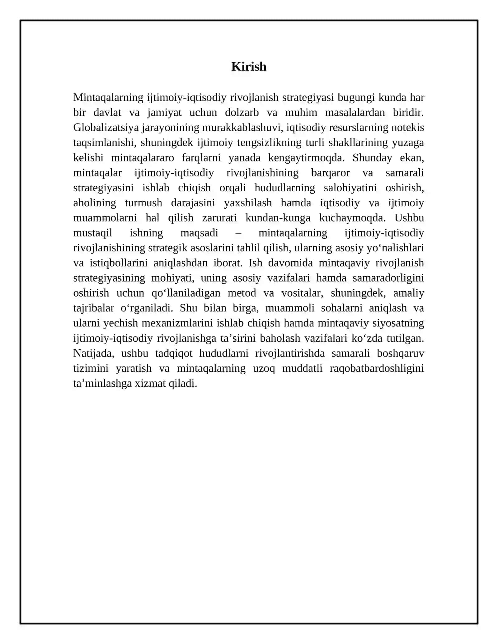 Mintaqalarning ijtimoiy-iqtisodiy rivojlanish strategiyasi 3