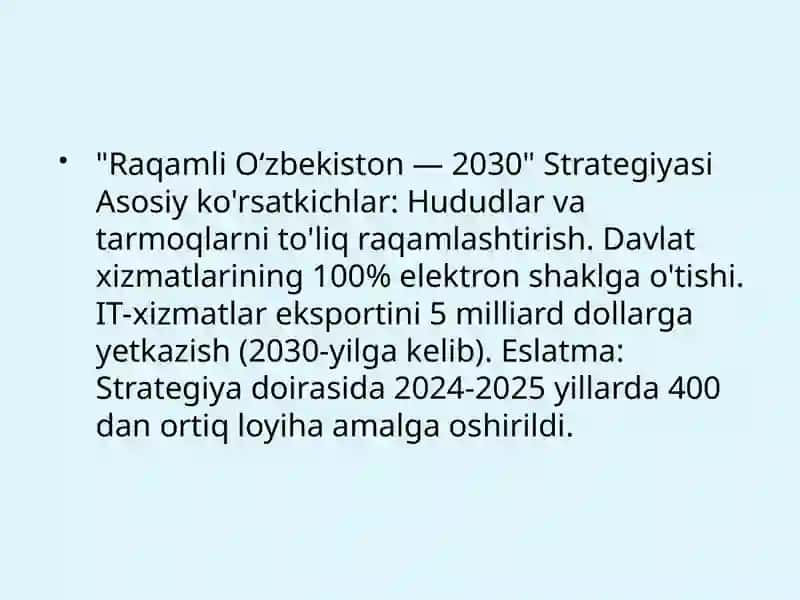 O‘zbekiston Respublikasida Raqamli Transformatsiya Jarayonlari 3