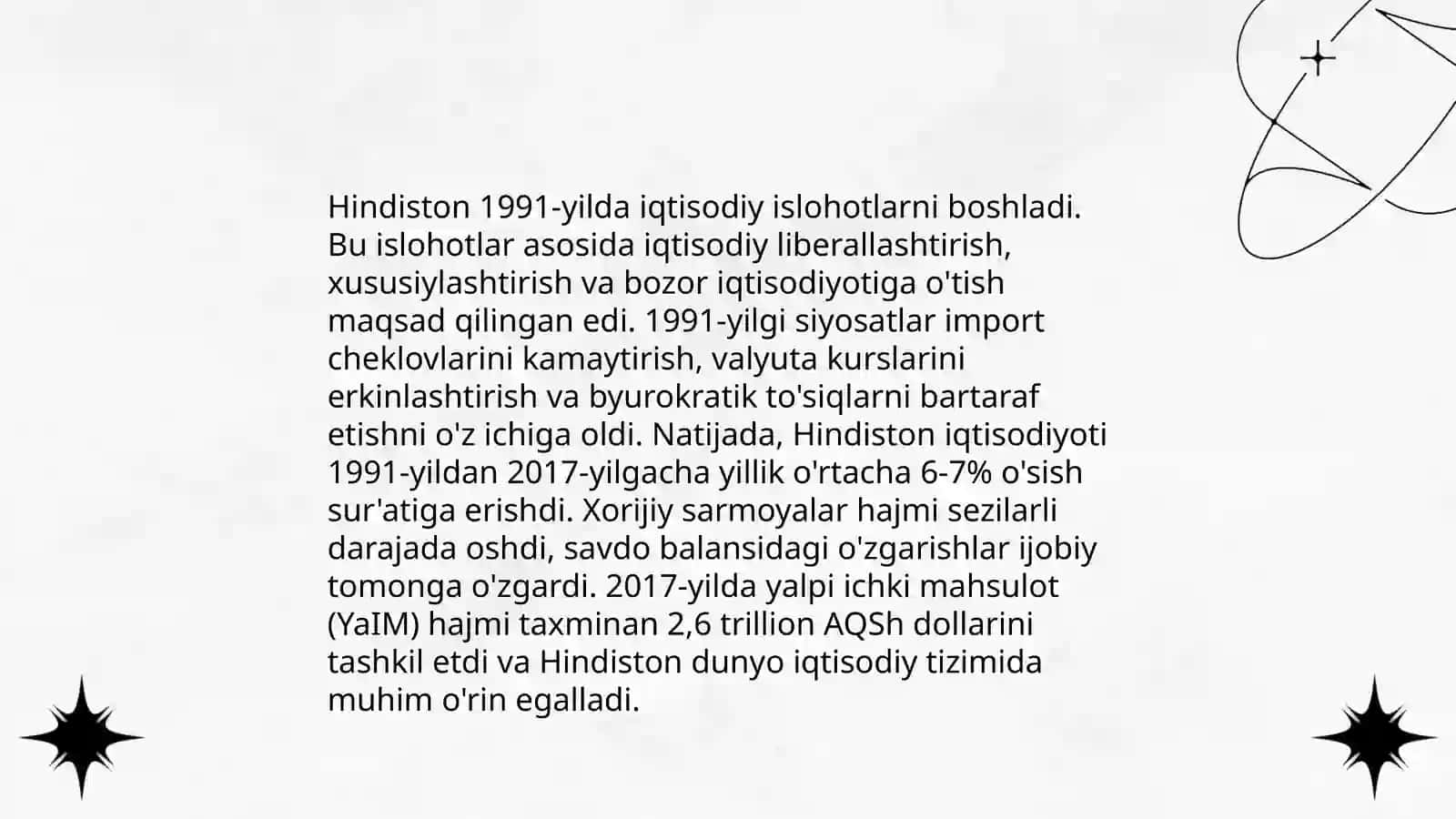 Hindistonning iqtisodiy islohotlari (1991-2017) 3