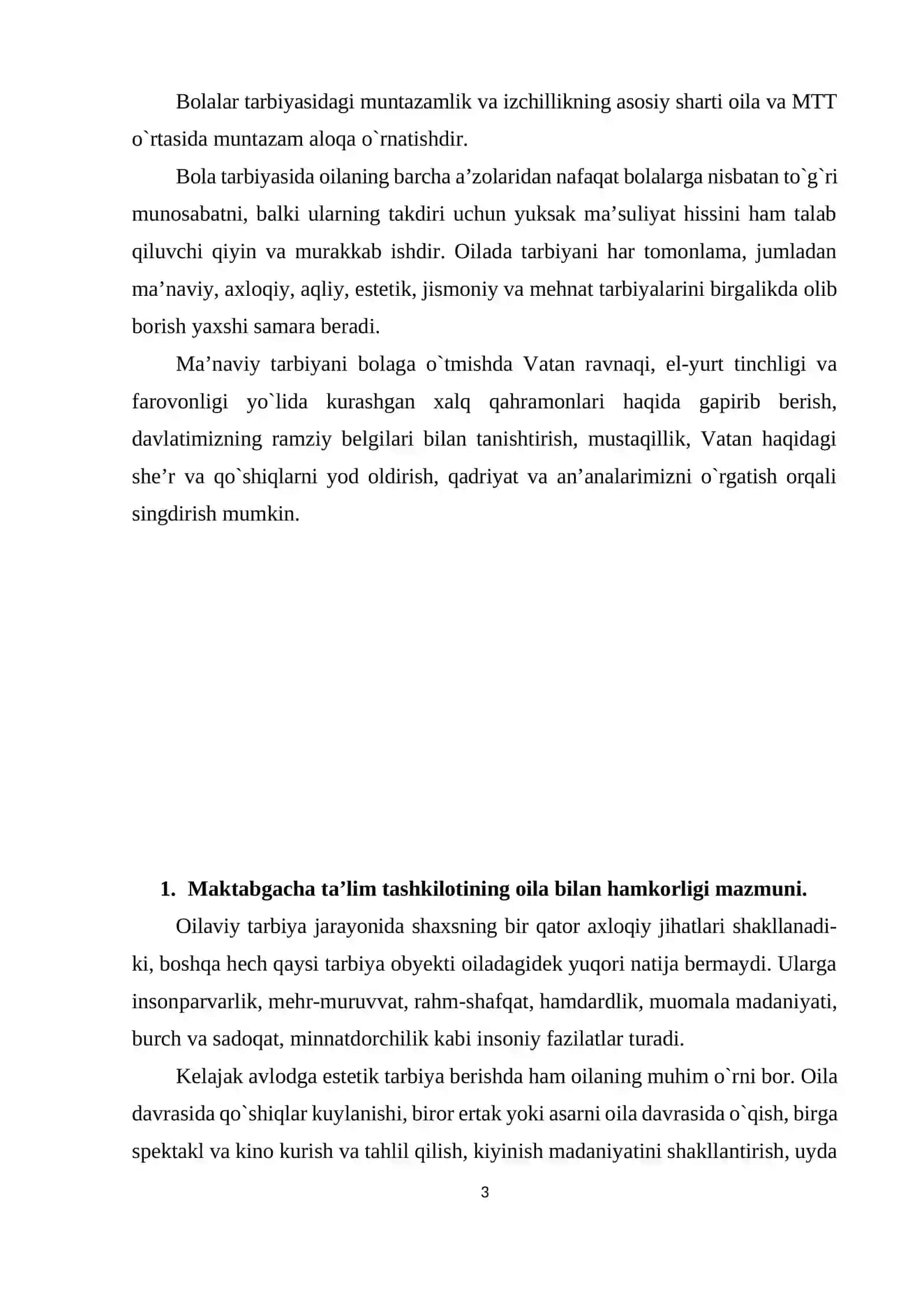 Maktabgacha ta'lim muassasasi, oila va maktab hamkorligi 3