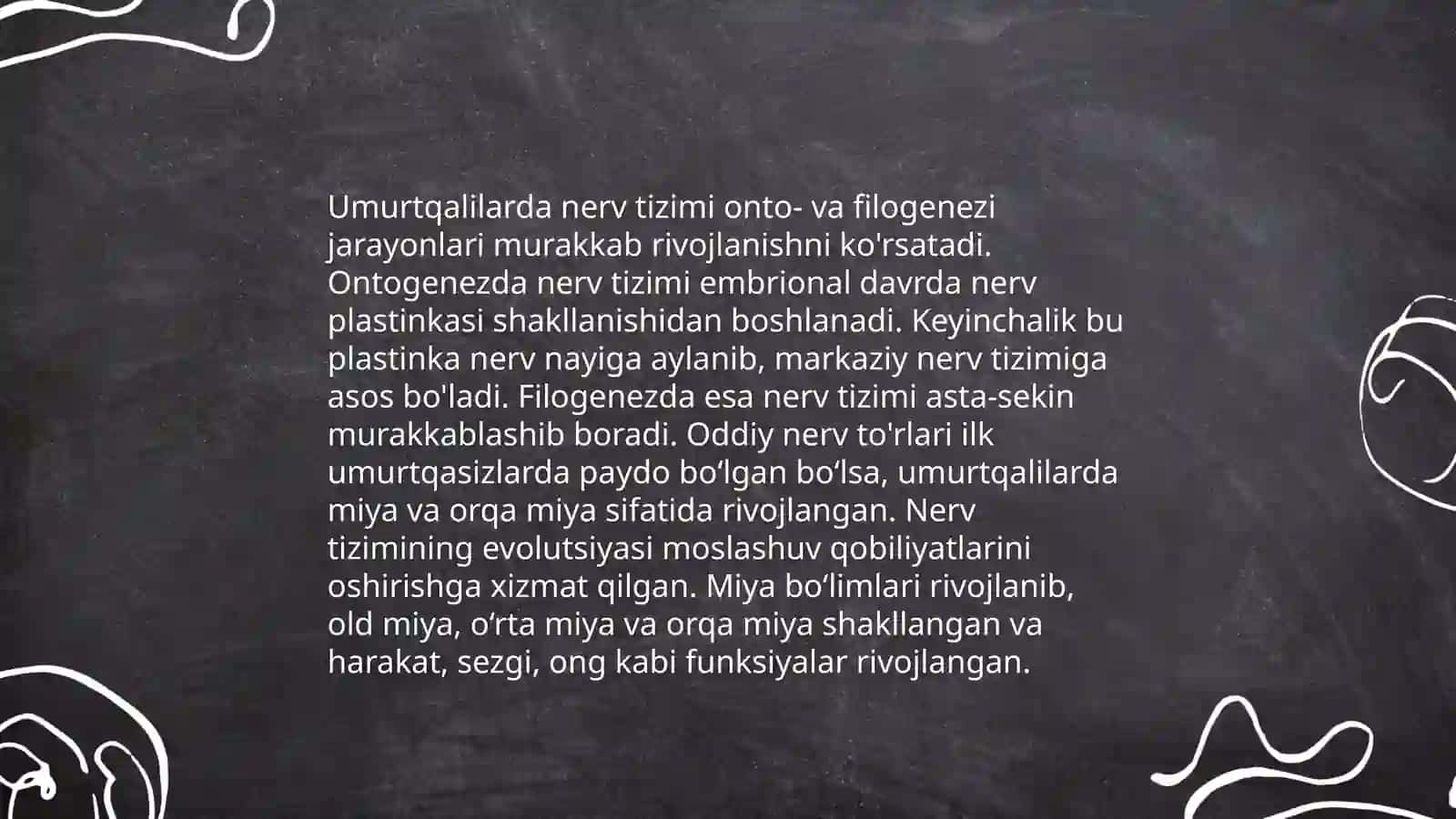 Umurtqalilarda a'zolar va a'zolar tizimi ontofilogenezi 3