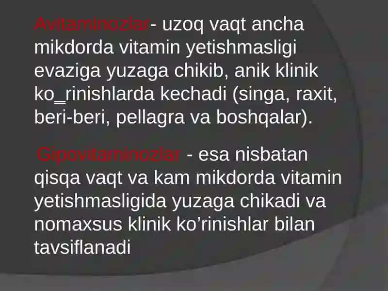 Gipo va Avitaminoz 3