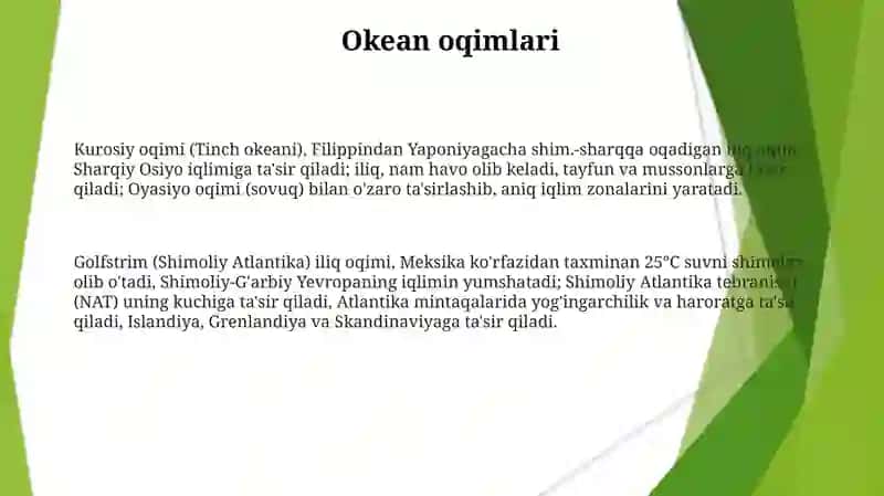 Iqlim shakllanishining asosiy va geografik omillari 3