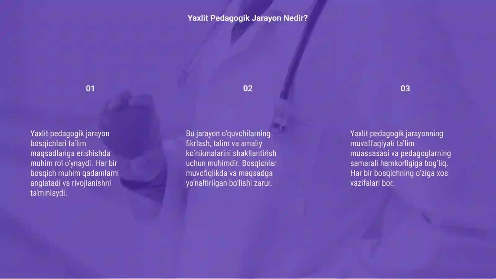 Yaxlit pedogok jarayoning bosqichlar 3