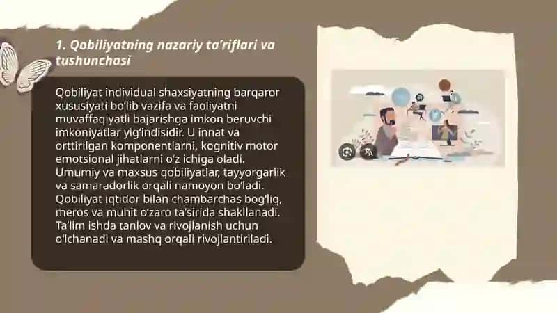 Qobiliyat individual xususiyat sifatida 3